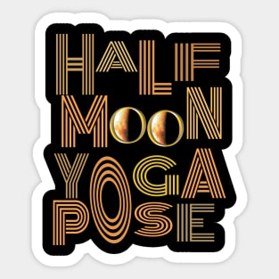 Half moon yoga pose Sticker